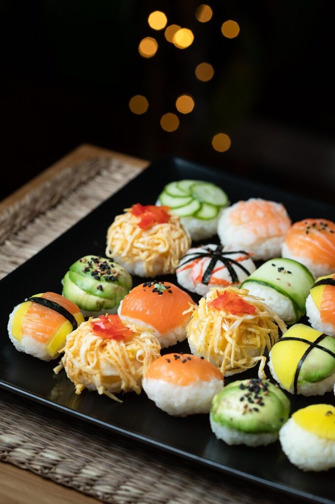 sushi balls, japanese food, food, dish, cuisine, meal, sushi, salmon, tasty, delicious, asian food, food, sushi, sushi, sushi, sushi, sushi